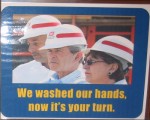 We washed our hands...