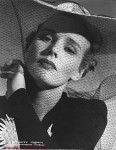 Frances Farmer in a netted hat
