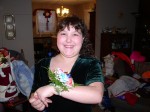 Molly showing off her corsage