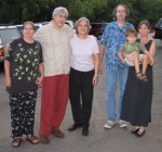 Austin, Texas: Hollie, Doc, Debbie, Bonner, Robbie, and little Brian at Matt's El Rancho Restaurant