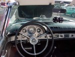 Detail of the T-bird instrument panel. Note the speedometer that tops out at 140 mph.