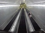 Petalbreeze rides the escalator in the Peachtree MARTA station. It is the longest escalator in the southeast.