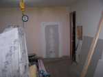 August 24, 2007 - This is the wall where the paneling used to be. The small 