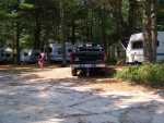 Another view of the campground. The figure crossing the clearing is The Petal.